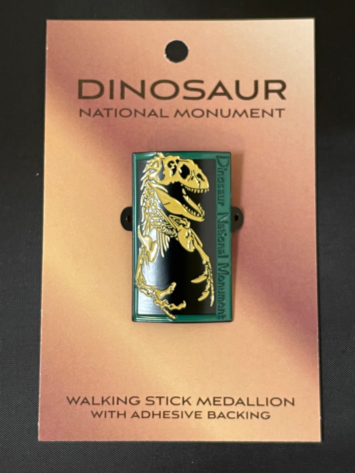 Walking Stick Medallion - Allosaurus Artwork